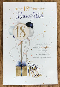 Daughter 18th Birthday Card