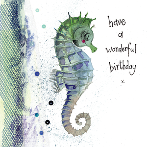 Seahorse Birthday Card