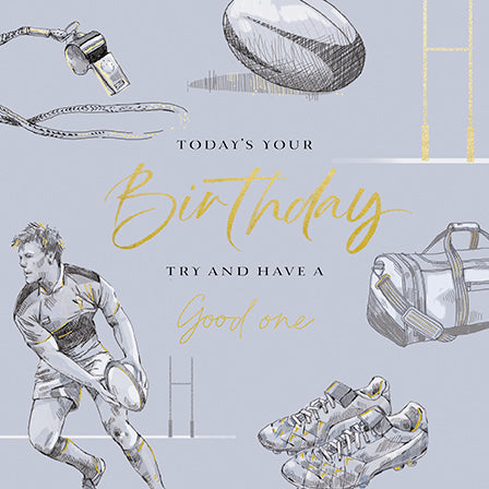 Rugby Birthday Card