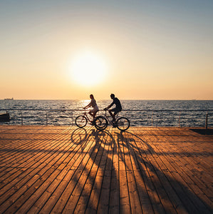 Sunrise Bike Ride Blank Card