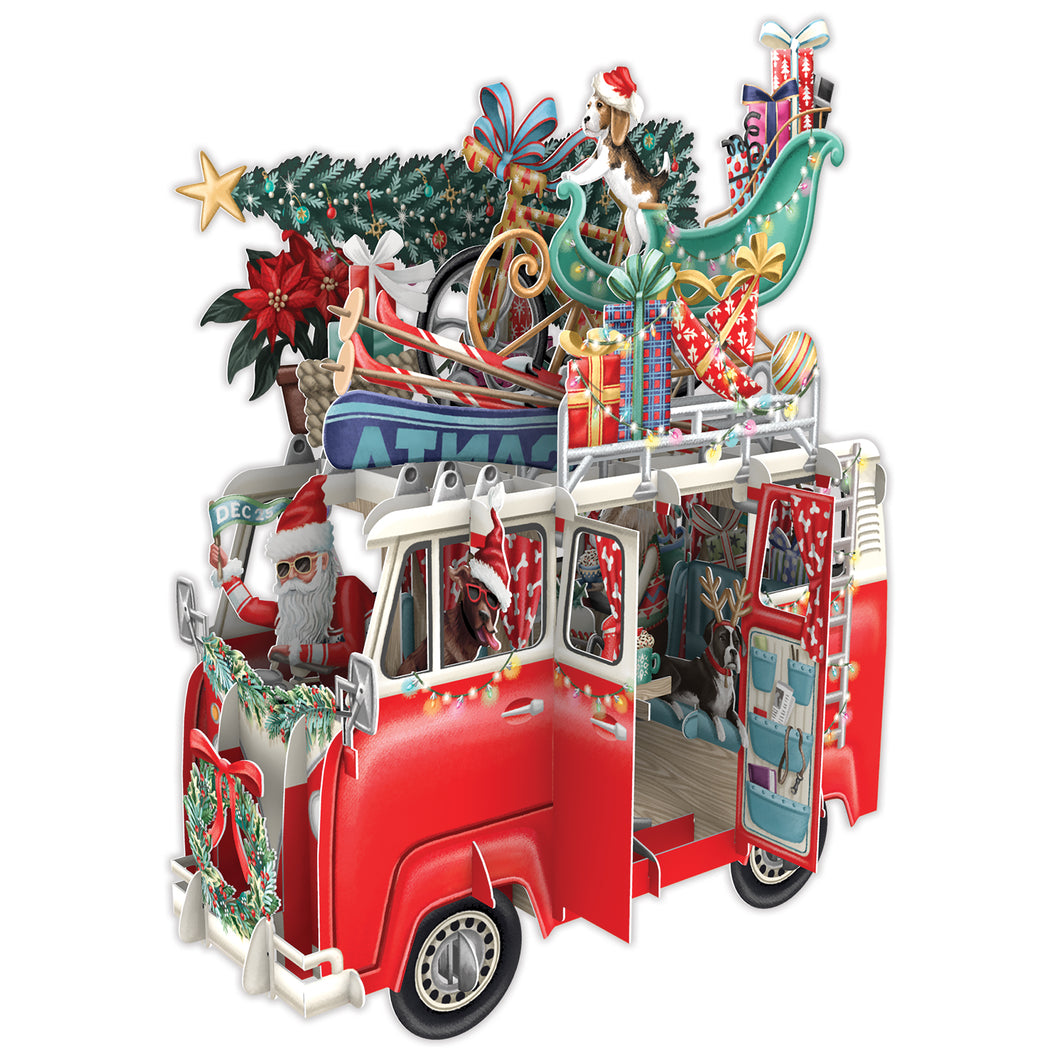 3D Stand Up & Stand Out Camper Christmas Card