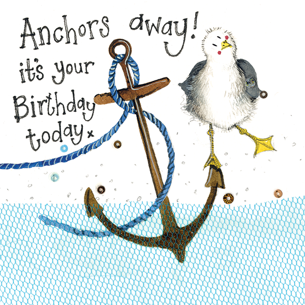 Anchors Away Birthday Card