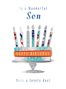 Son Cake Birthday Card