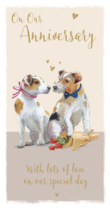 Jack Russell On Our Anniversary Card