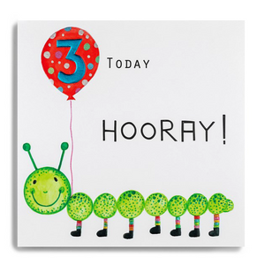 Caterpillar 3rd Birthday Card