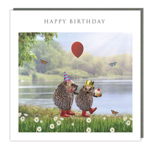 Hedgehog Cupcake Birthday Card