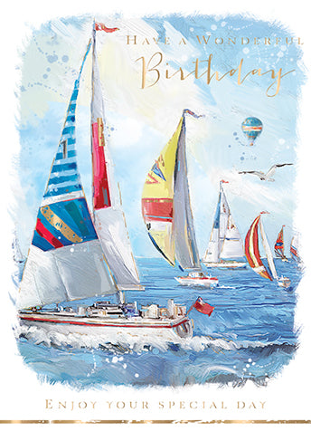 Sailing Boats Birthday Card