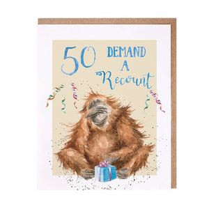 50th Birthday Card by Wrendale Designs