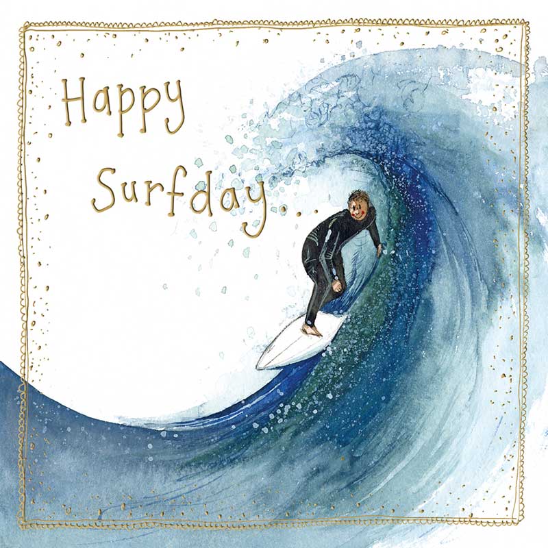 Surfing Birthday Card