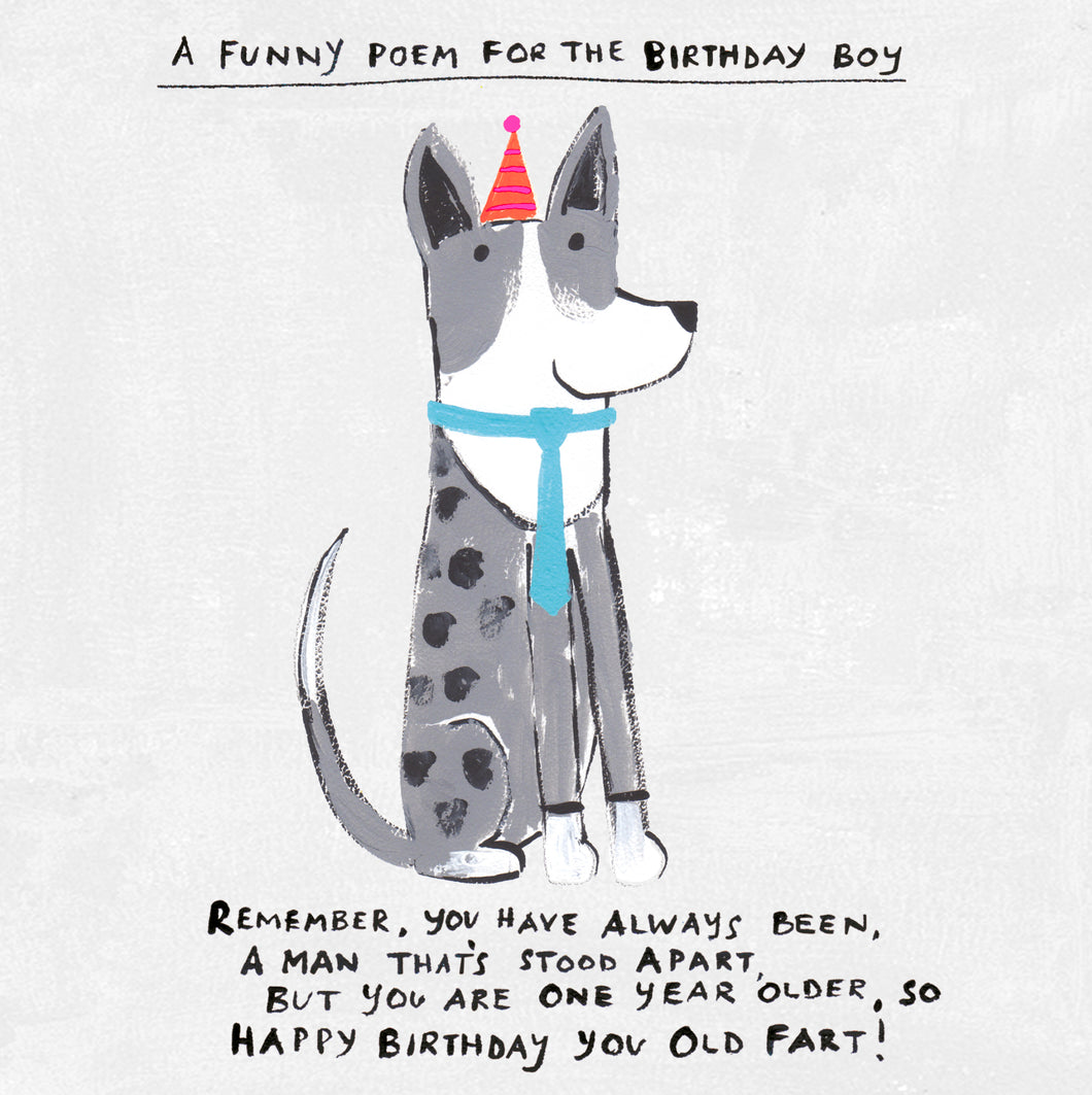 Birthday Boy Funny Poem Card