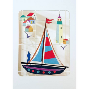 Laser Cut Sailing Boat Card