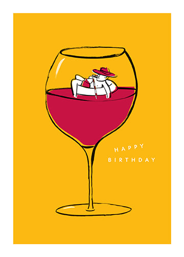 Wine Birthday Card