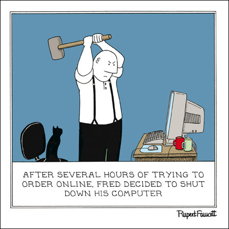 Fred Shuts Down His Computer Card