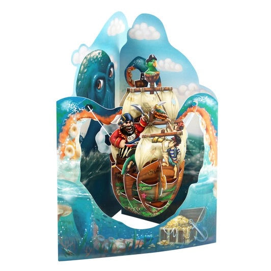 Pirate Boat 3D Swing Card