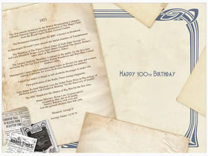 Born in 1923,  100,  100th Birthday Card