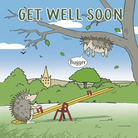 Hedgehog Get Well Card