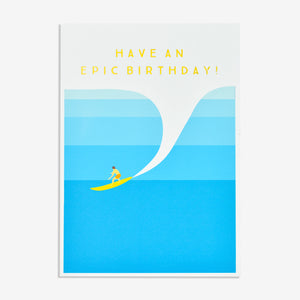 Surfing Birthday Card