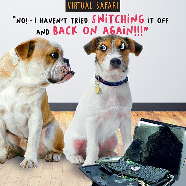 PC Switch It On And Off Birthday Card