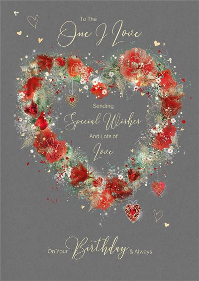 One I Love Special Wishes Birthday Card