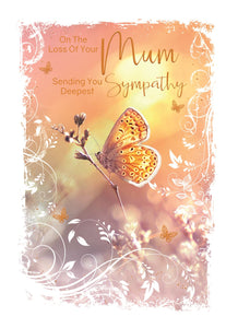 Loss of Your Mum Butterfly Sympathy Card