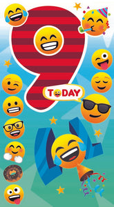 Emoji 9th Birthday Card