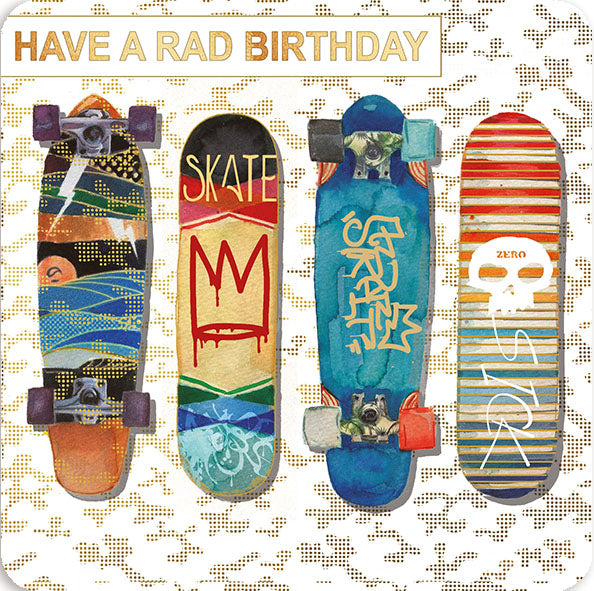 Skateboard Birthday Card