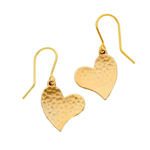 Bronze  Heart Drop Earrings