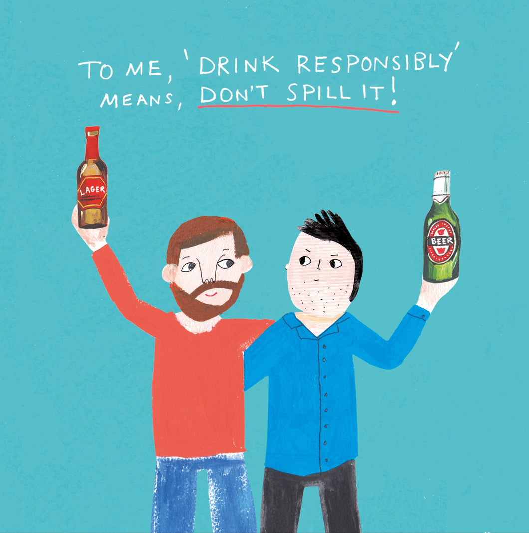 Drink Responsibly Blank Card