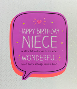 Wonderful Niece Birthday Card