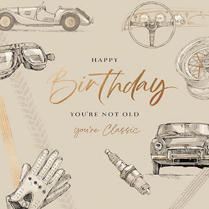 Classic Car Birthday Card