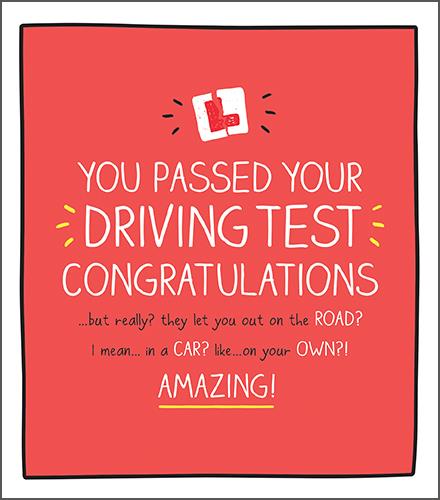 Driving Test Congratulations Card