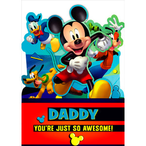 Mickey Mouse Daddy Birthday Card