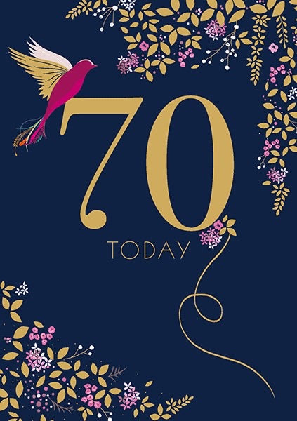 70th Birthday Card