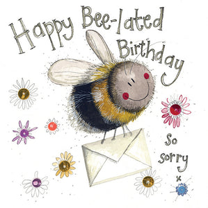 Belated Bee Birthday Card