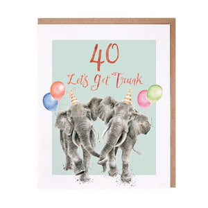 40th Birthday Card by Wrendale Designs