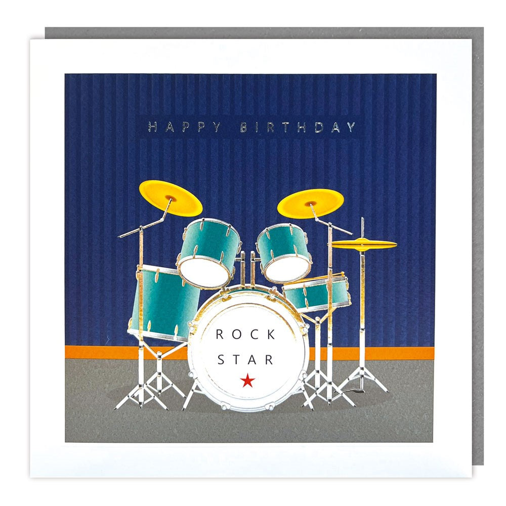 Drum Kit Birthday Card