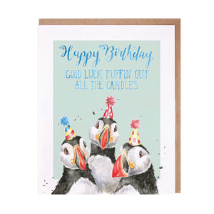 Puffin Birthday Card by Wrendale Designs