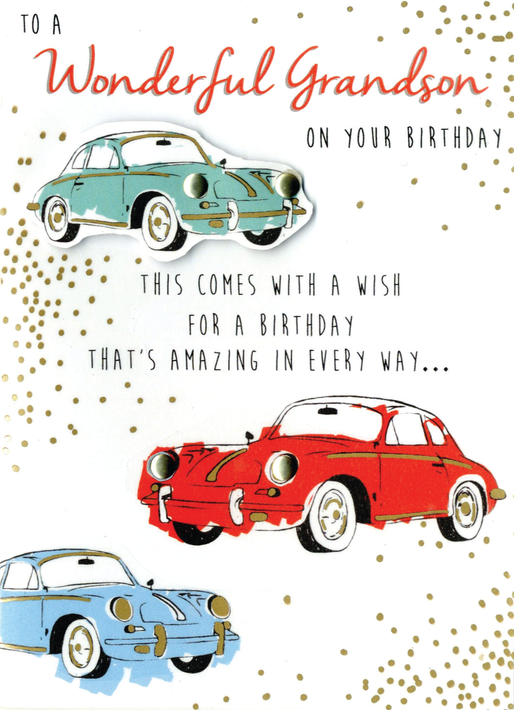 Car Grandson Birthday Card