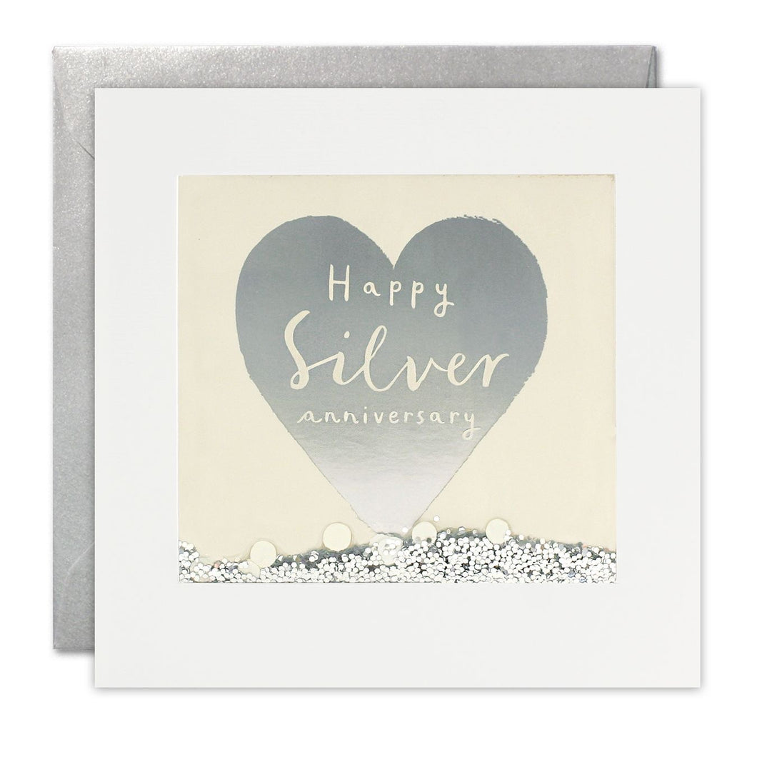 25th Silver Wedding Anniversary Card