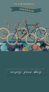 Grandson Bike Birthday Card