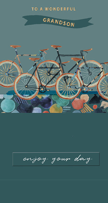 Grandson Bike Birthday Card