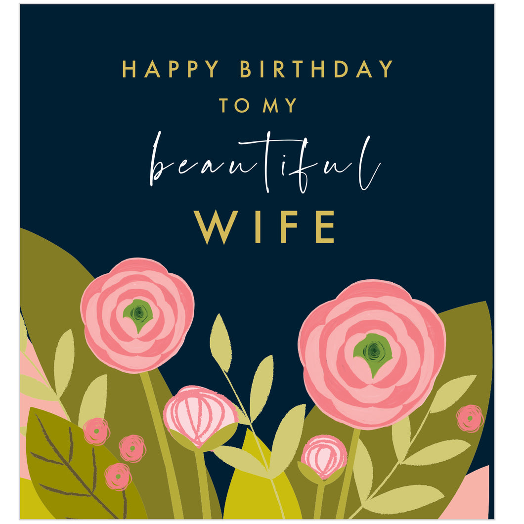 Beautiful Wife Birthday Card