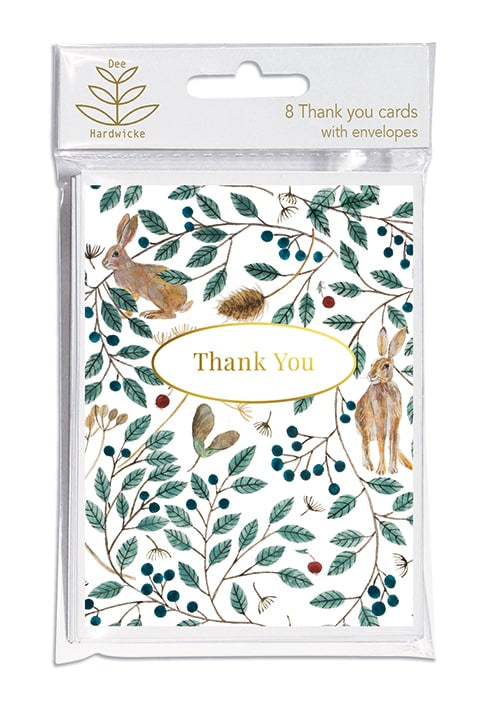 Hare Thank You Cards ( Pack of 8)