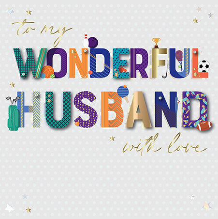 Wonderful Husband Birthday Card