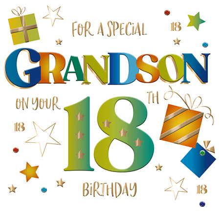 Grandson 18th Birthday Card