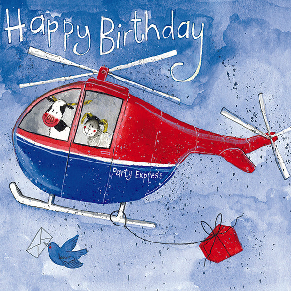 Helicopter Birthday Card