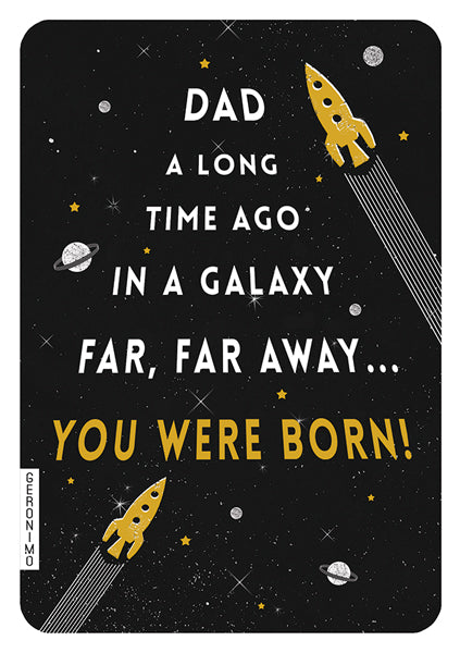 Dad Galaxy Star Wars Blank Card