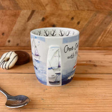 Load image into Gallery viewer, Sailing Boats ‘ Come sail away with me’ Mug by Alex Clark
