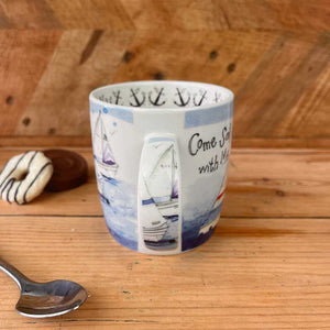 Sailing Boats ‘ Come sail away with me’ Mug by Alex Clark