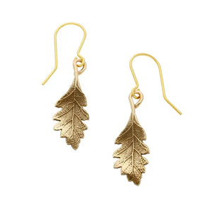 Bronze Oak Leaf Drop earrings